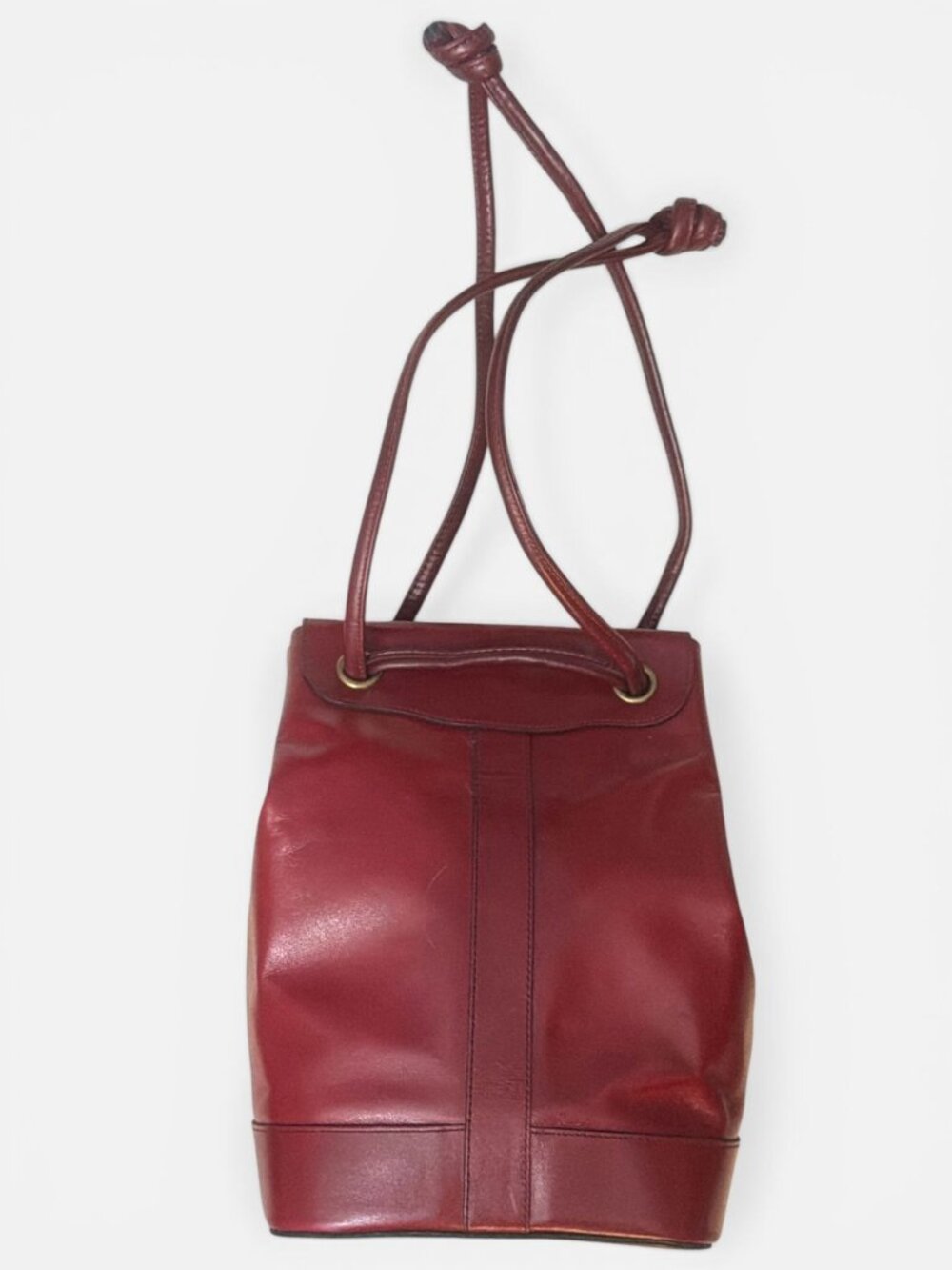 VTG Etienne Aigner Drawstring Bucket Antic Red Leather Shoulder Bag 80s Germany - Picture 5 of 9